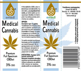 Medical Cannabis Emedi® Premium Full Spectrum CBDoil 3% 10 ml