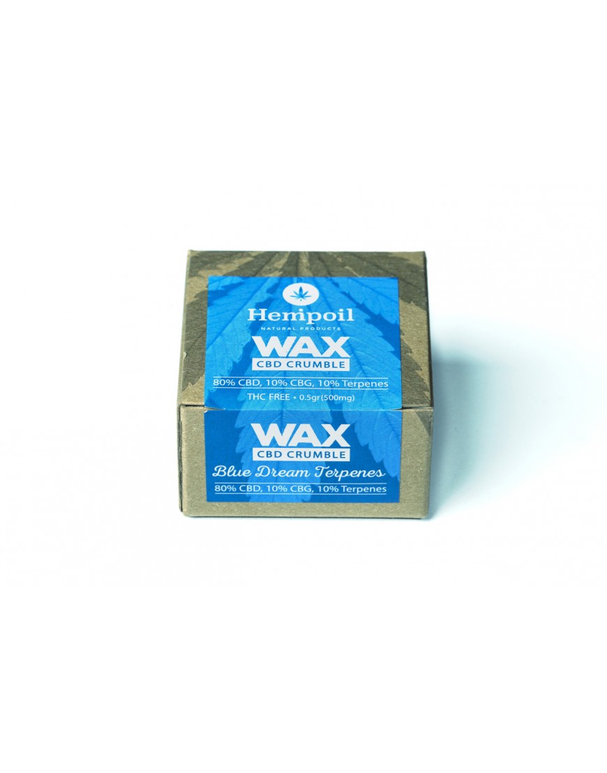 Hempoil Wax CBD & CBG Crumble Blue Dream Terpenes 500mg (80% CBD-10% CBG-10% Cannabis Terpenes)