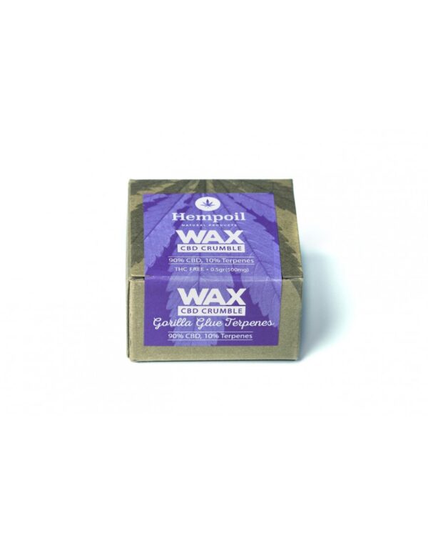 Hempoil Wax CBD Crumble Gorilla Glue Terpenes 500mg (90% CBD-10% Cannabis Terpenes)