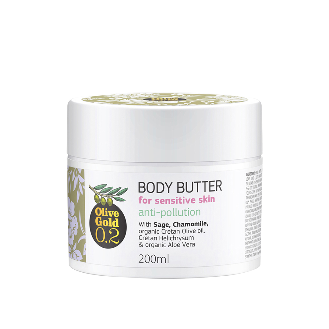 Olive Gold 0.2 Body Butter Sensitive με Φασκόμηλο και Χαμομήλι 200ml